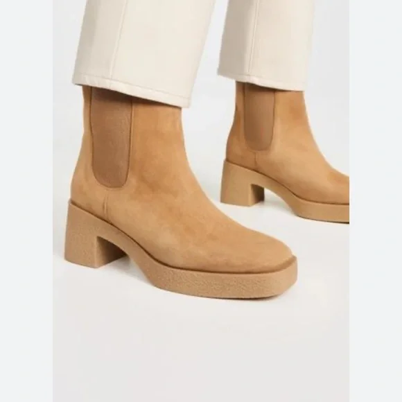 NEW STAUD Cybil Suede tan ankle Boots